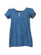 FantazyStores Fantazy Women's Summer Blouse Short Sleeve Polka Dot Blue