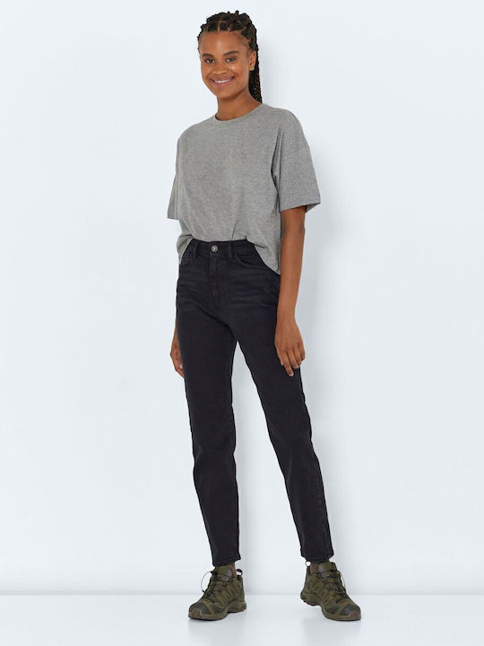 Women's Jean Trousers in Straight Line Black