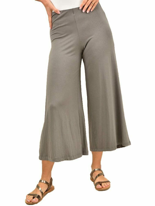 First Woman Women's Fabric Trousers Gray