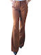 Remix Women's Fabric Trousers Tabac Brownc Brown