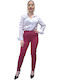 Damen Stoff Hose Burgundisch