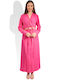 4tailors Καλοκαιρινό Midi Φόρεμα Ροζ