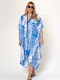 Jucita Summer Maxi Shirt Dress Dress Light Blue