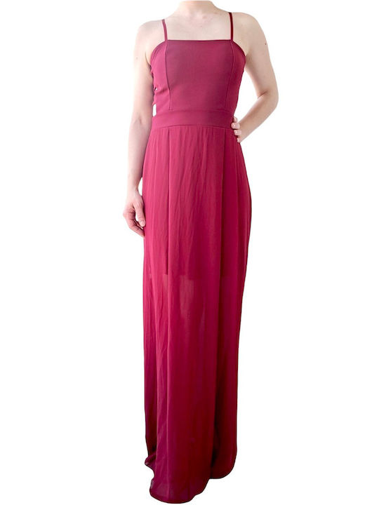 Remix Maxi Abendkleid Burgundisch