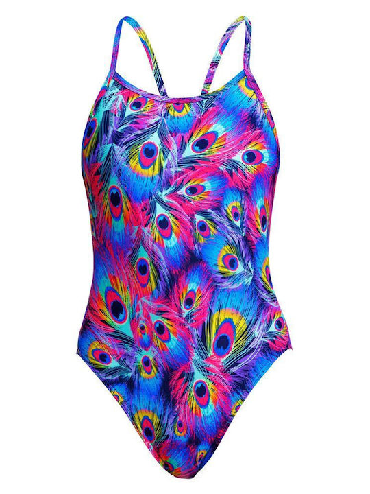 Funkita Girl's Single Strap One Piece Peacock Paradise Funkita Kids Swimwear One-Piece Training Multicolour