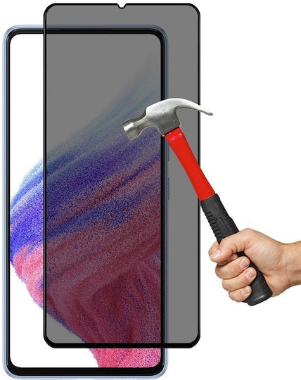 Vollkleber Privatsphäre Vollflächig gehärtetes Glas Schwarz (Redmi 12C)