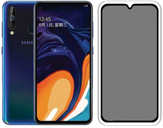 Privatsphäre Vollflächig gehärtetes Glas Schwarz (Galaxy A40)