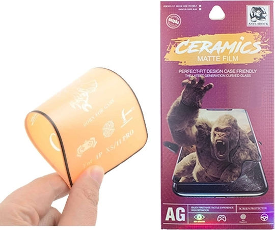 9D Ceramic Full Glue Tempered Glass Μαύρο (iPhone 12 miniNokia 5.4)