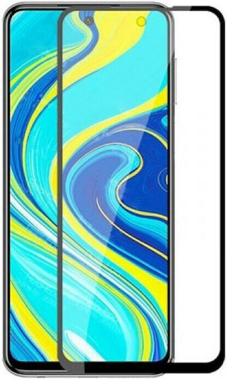 Full Glue Full Face Tempered Glass Μαύρο (Redmi Note 9)