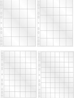 Plastikeinlage für für Münzen A4 mit Löchern