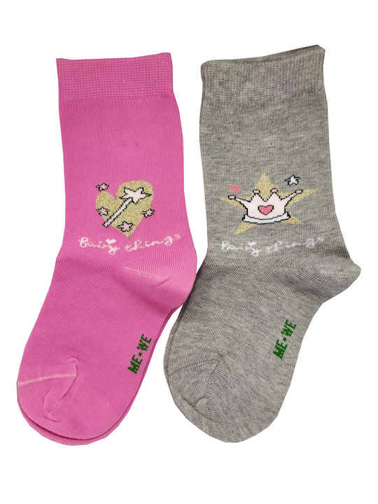 ME-WE Kids' Socks Knee-High Multicolored 2 Pairs