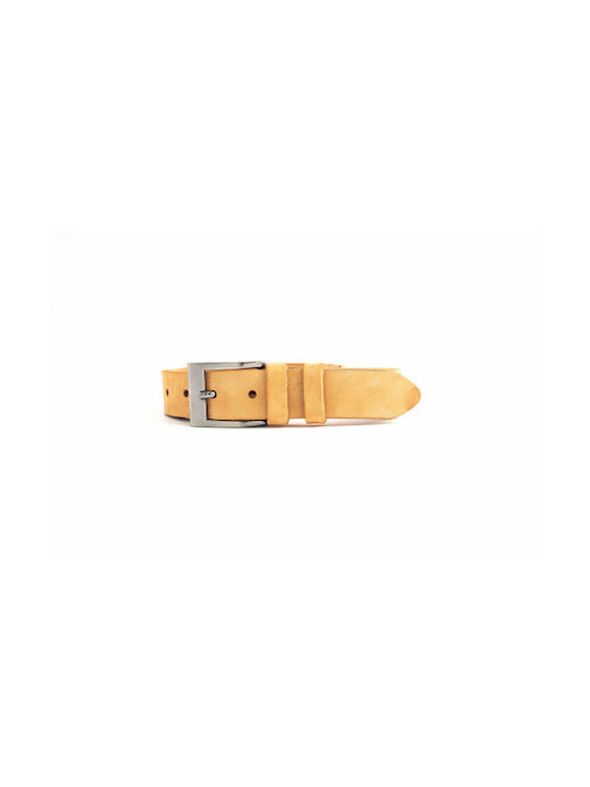 Leather Women's Belt Beige