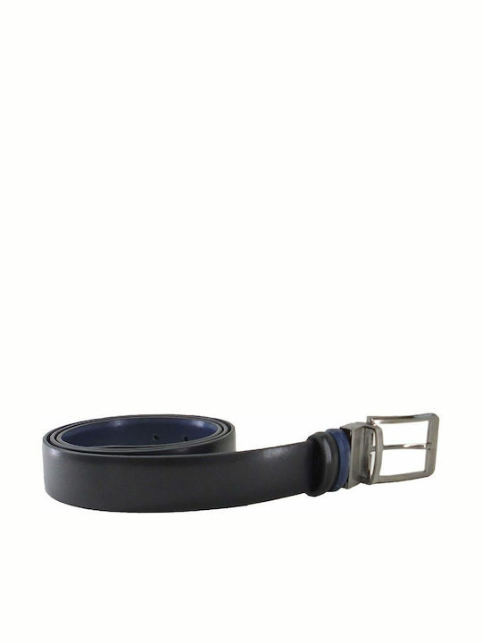 Men's Belt Leather Double Sided Black