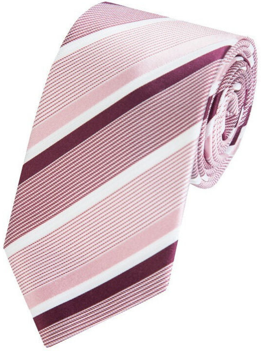 Epic Ties Ανδρική Γραβάτα Μεταξωτή με Σχέδια σε Ροζ Χρώμα