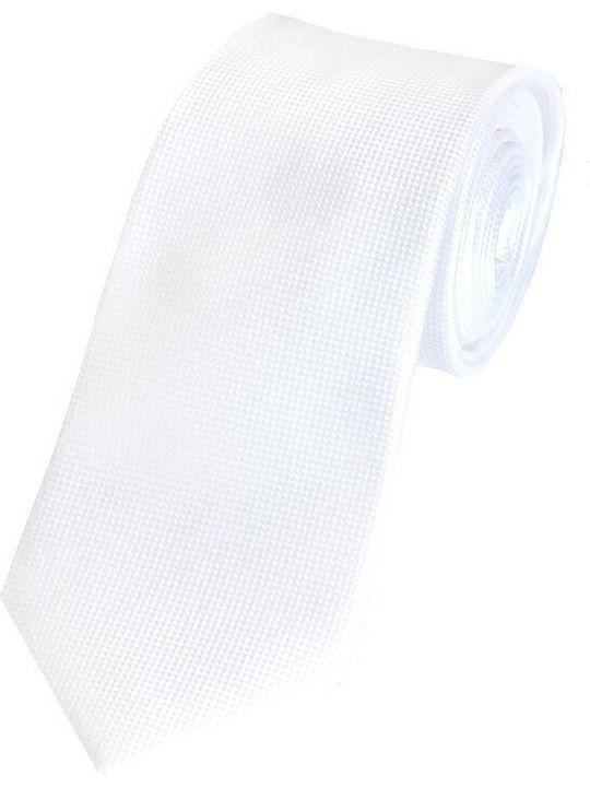 Epic Ties Ανδρική Γραβάτα Μεταξωτή Μονόχρωμη σε Λευκό Χρώμα