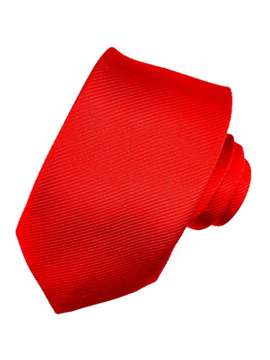 Ανδρική Γραβάτα Μονόχρωμη σε Κόκκινο Χρώμα