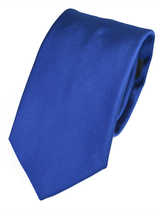 Sol Herren Krawatte Seide Monochrom in Blau Farbe