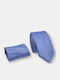 Canadian Country Herren Krawatten Set Monochrom in Hellblau Farbe