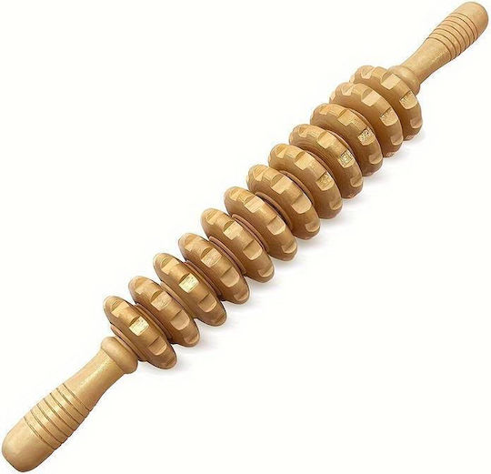 Ancient Wisdom Ξύλινο Roller Μασάζ για το Σώμα Μπεζ
