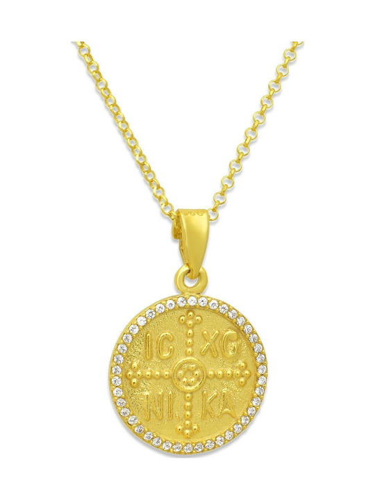 Goldjewels Charm Amulett Konstantin aus Vergoldet Silber mit Zirkon