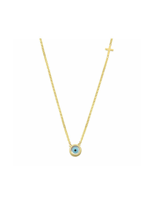 Halskette Auge aus Gold 14K