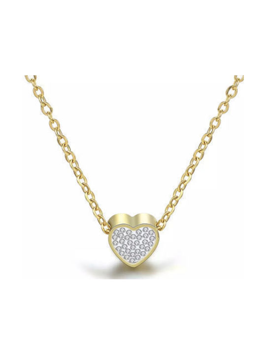 Necklace with design Heart Gold Plated