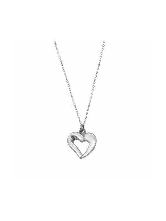 Necklace with design Heart from Silver