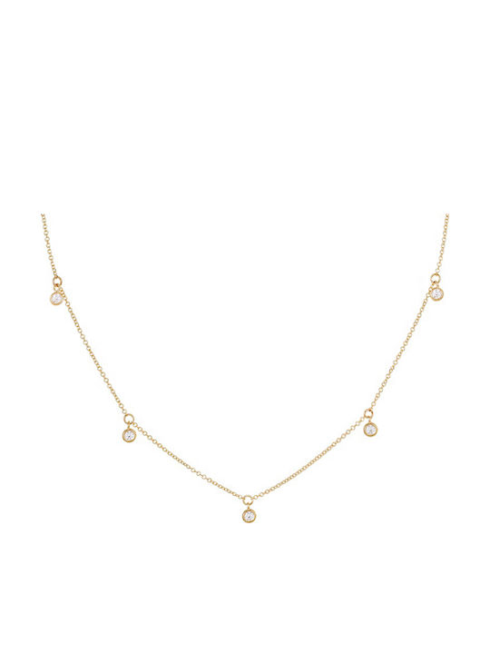 Goldjewels Κολιέ από Χρυσό 14Κ με Ζιργκόν