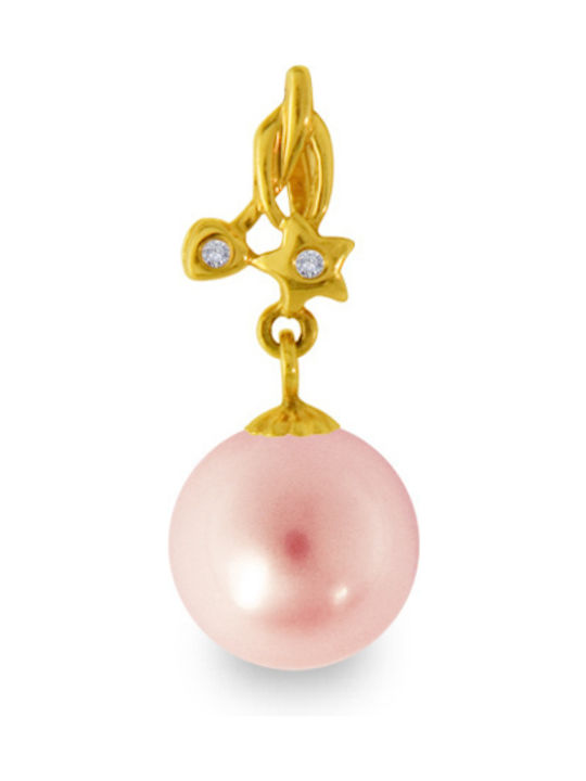 Margaritari Charm mit Steinen aus 18K Roségold