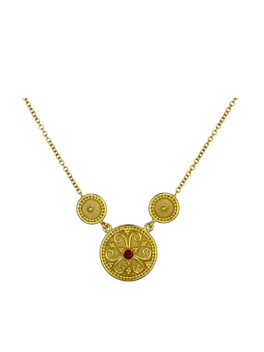 Byzantinische Halskette mit Talisman aus 18K Gold Byzantinische Halskette mit Talisman aus 18K Gold