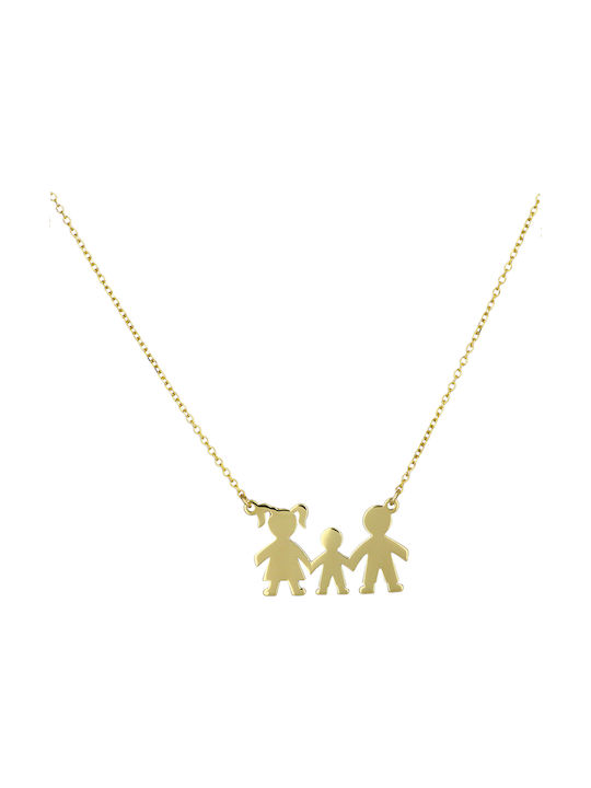 Necklace Family from Gold 14K