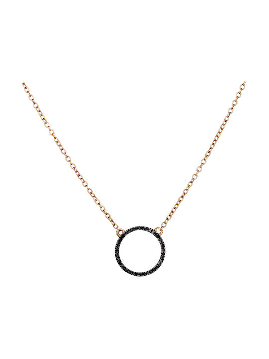 Necklace Geometric from Rose Gold 14K with Diamond