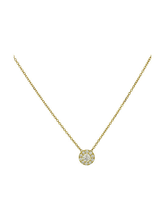 Halskette aus Gold 18k mit Diamant