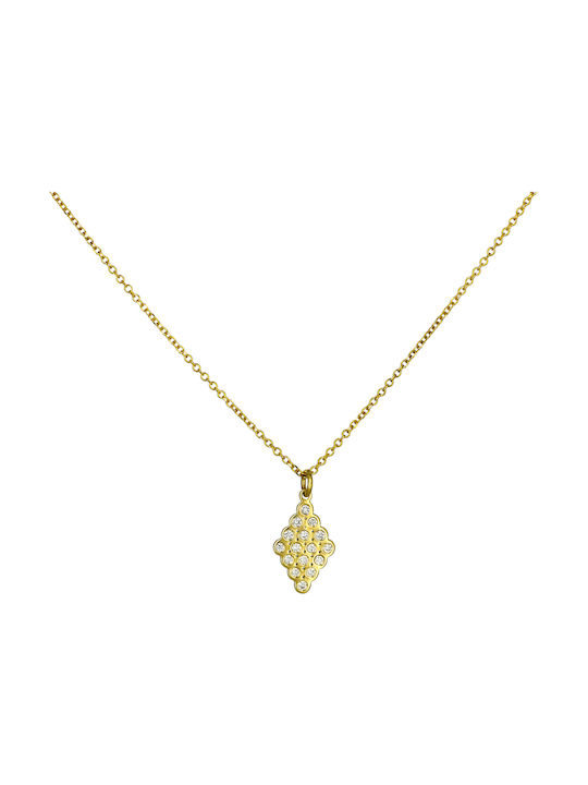 Halskette aus Gold 14K mit Diamant