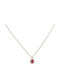 Halskette mit Design Träne aus Gold 18k
