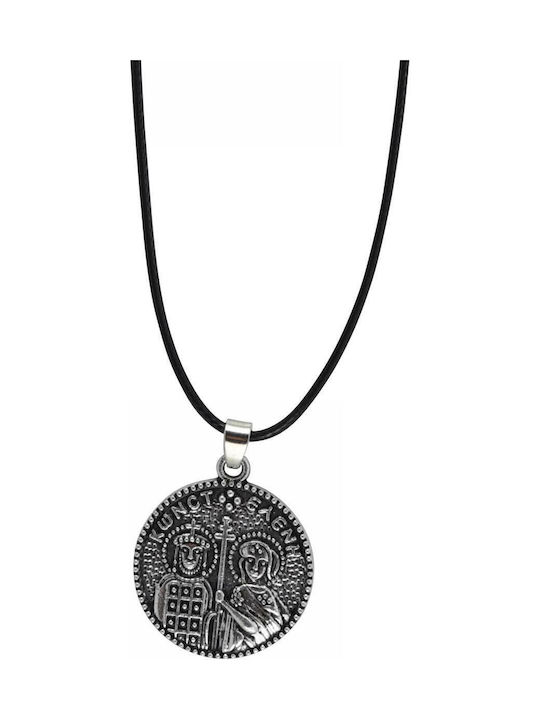 Necklace Constantine Amulet from Silver Black