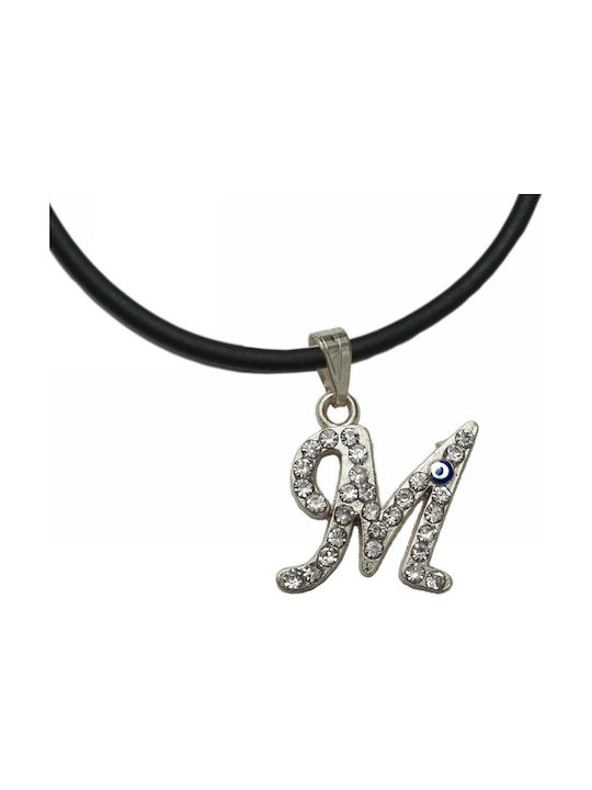 Necklace Monogram from Silver Black