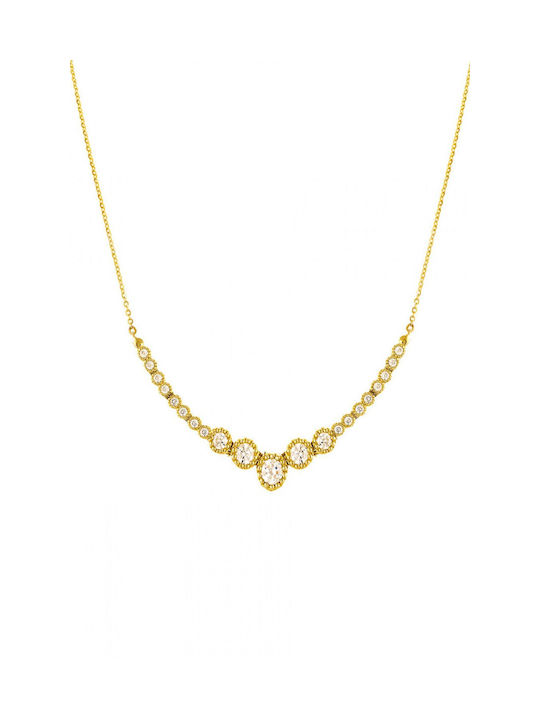 Kritsimis Necklace from Gold 14K with Zircon