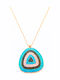 PS Silver Eye from Gold Plated Silver with Zircon