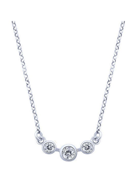 JewelStories Halskette aus Silber mit Zirkonia