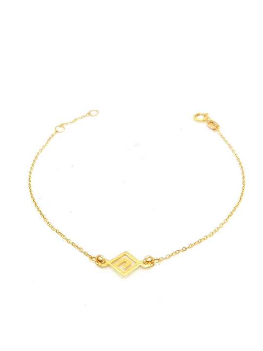 Damen Armband mit Design Unendlichkeit aus Gold 14K