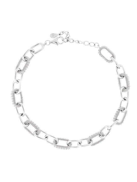 Bracelet Chain made of Silver with Zircon