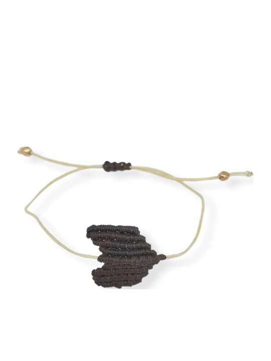 Damen Armband Makramee mit Design Herz aus Kabel