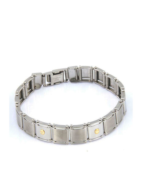 Herren Armband aus Stahl Vergoldet