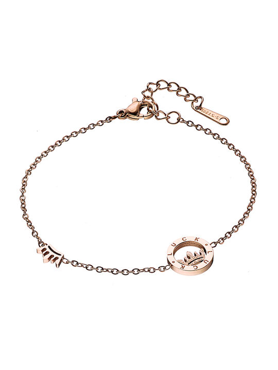 Damen Armband Kette aus Stahl Vergoldet