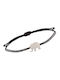 Damen Armband Makramee aus Silber