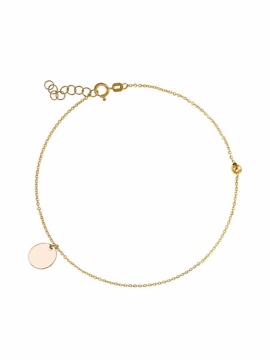 Kritsimis Bracelet Anklet Chain made of Gold 14K