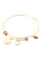 Natalie Gersa Women's Bracelet Handcuffs with design Heart made of Steel Gold Plated