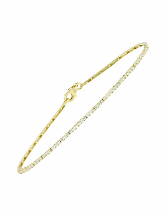 Ortaxidis Bracelet Riviera made of Gold 14K with Zircon