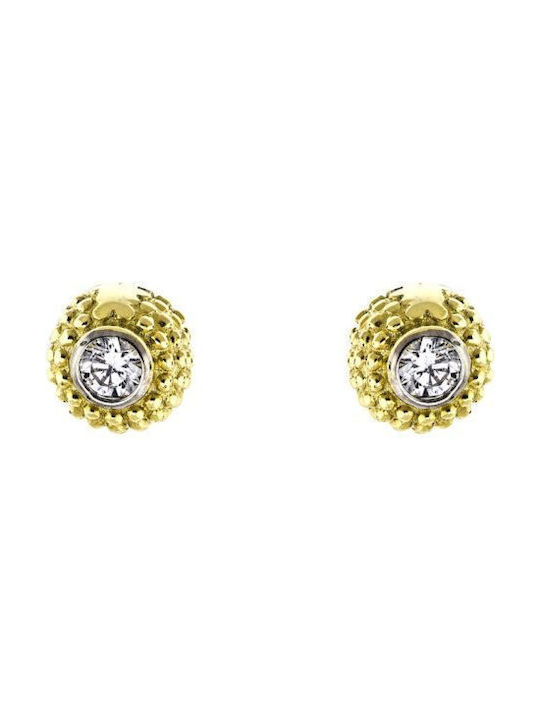 Earrings made of Gold 14K with Stones